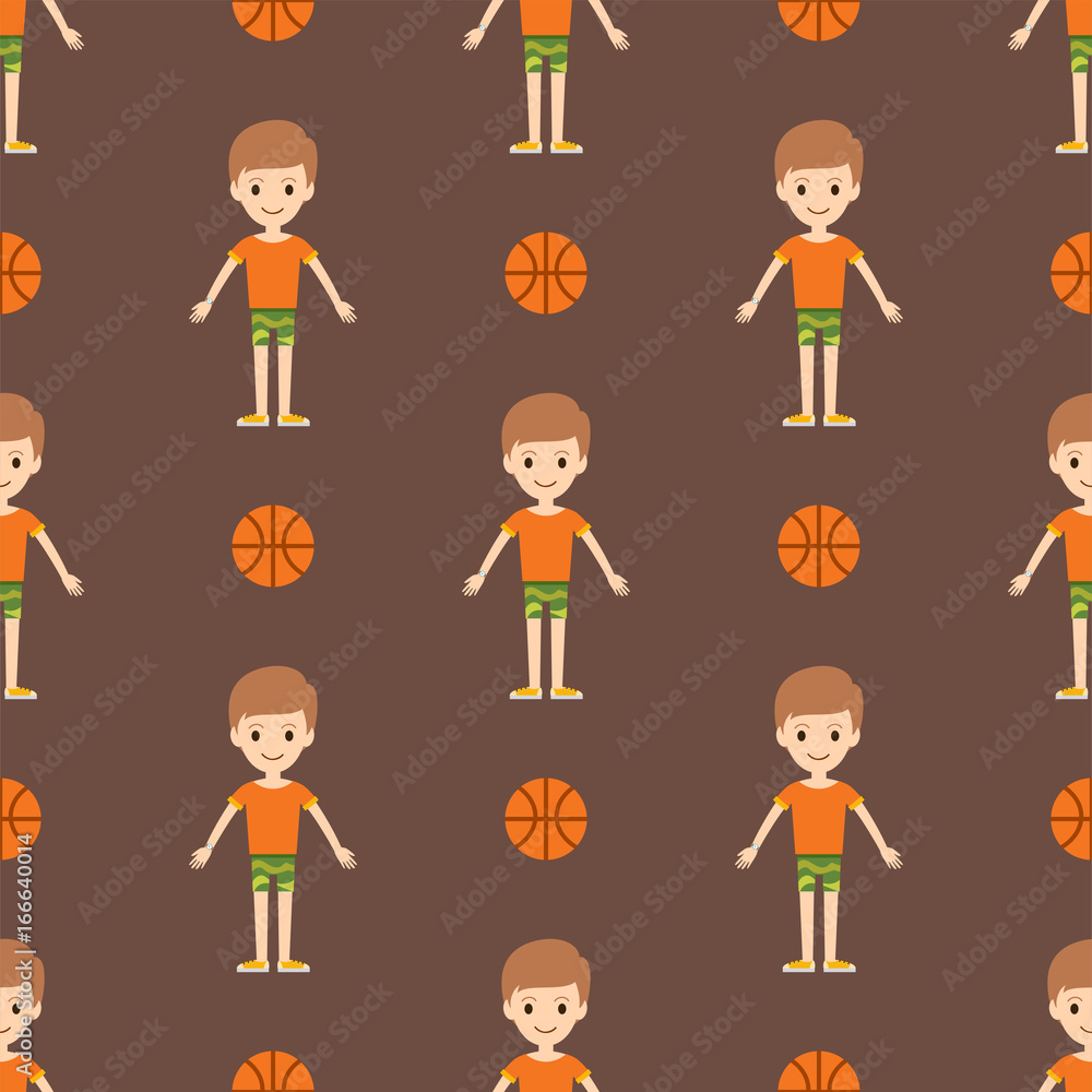 Young kid portrait seamless pattern friendship man character team happy people boy person vector illustration. Young kid portrait seamless pattern friendship man character team happy people boy person vector illustration.