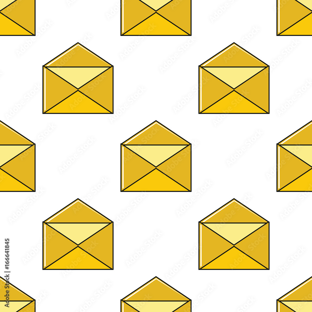 Yellow letter seamless pattern in cartoon style isolated on white background vector illustration Yellow letter seamless pattern in cartoon style isolated on white background vector illustration