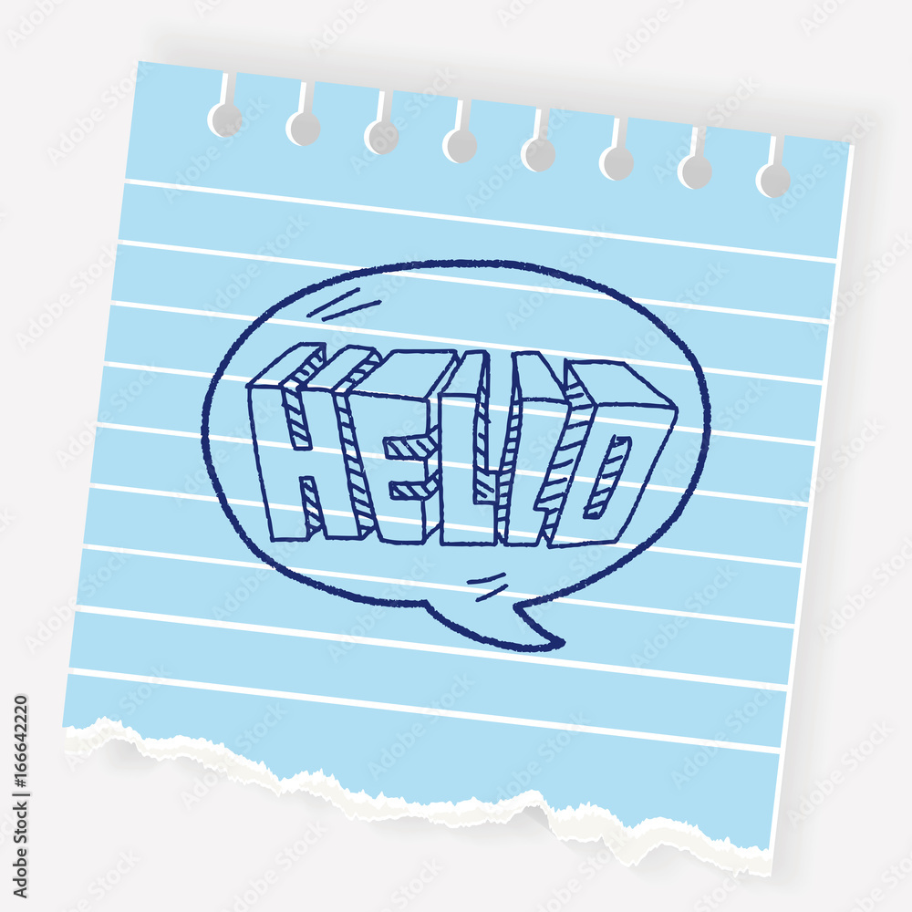 Fototapeta premium hello doodle