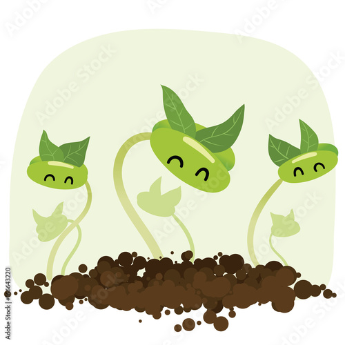 cartoon happy sprout