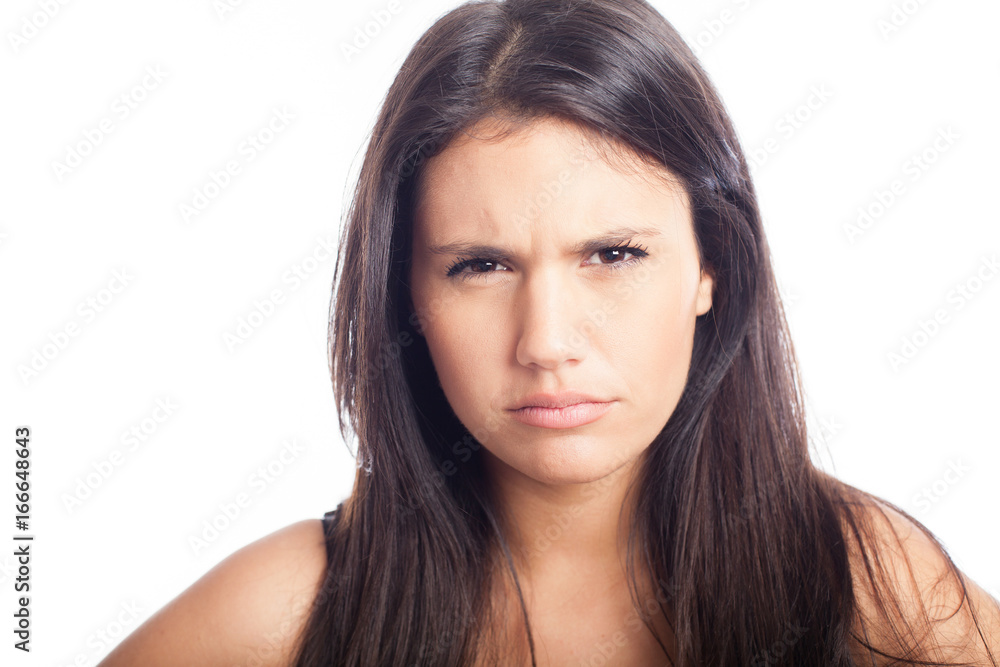 closeup emotional portrait sad woman closeup emotional portrait sad woman