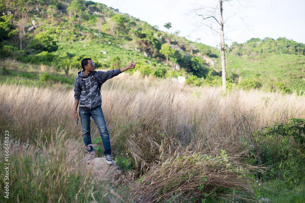 Man at mountain,Thailand Man at mountain,Thailand
