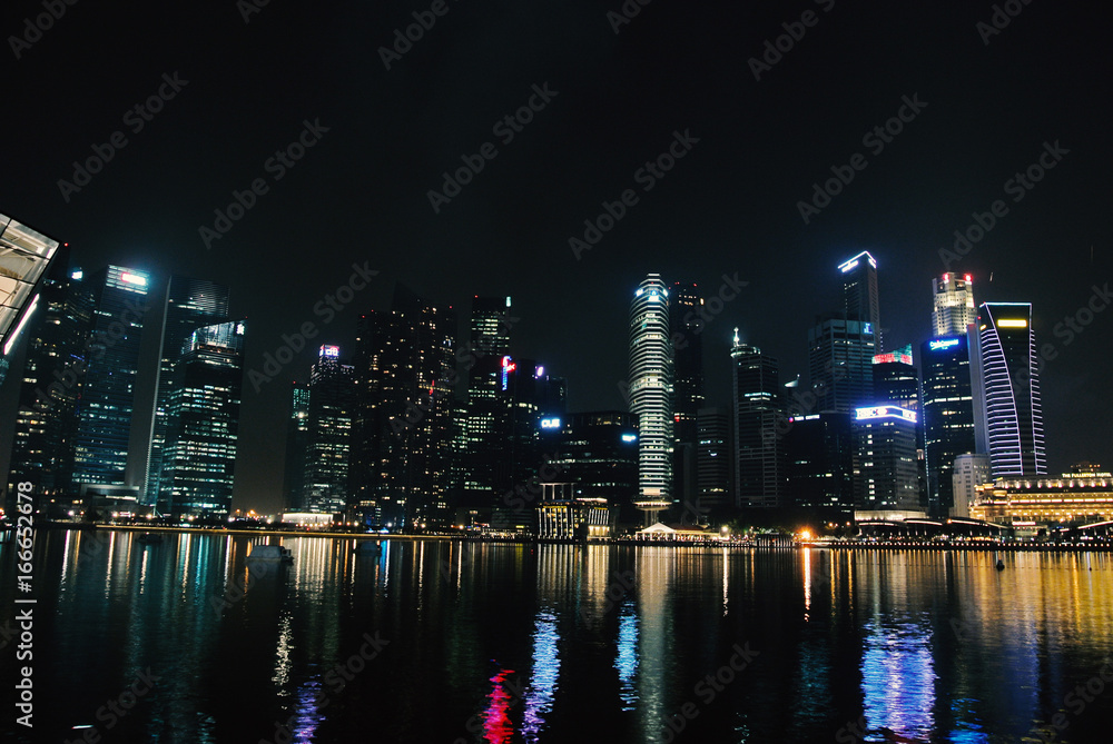 Naklejka premium Singapore Skyline