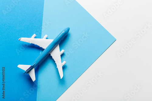 Miniature airplane travel theme
