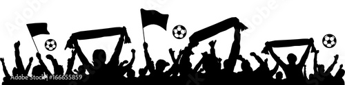 Silhouette Fußball Fans