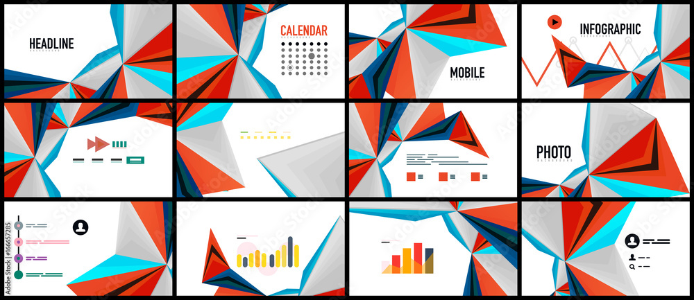 Modern triangle presentation template Modern triangle presentation template