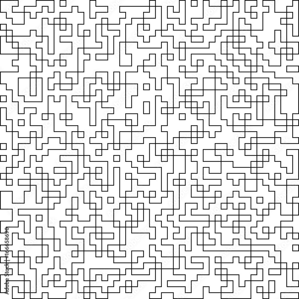 Confusing lines structure of labyrinth with no entrance and exit.