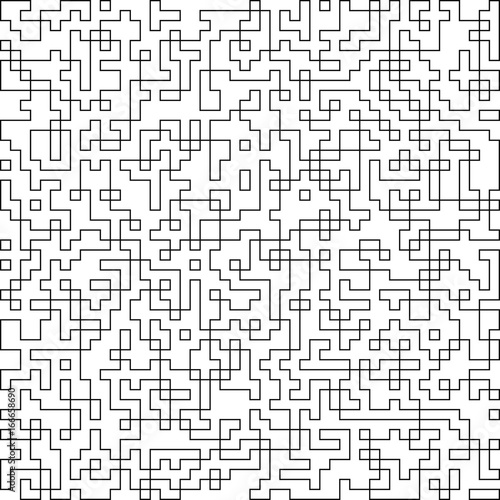 Confusing lines structure of labyrinth with no entrance and exit.