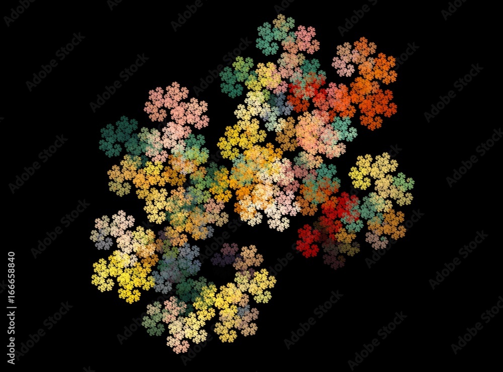 Abstract colorful fractal image with background