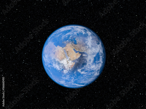 Earth against the stars. Elements of this Image Furnished by NASA
