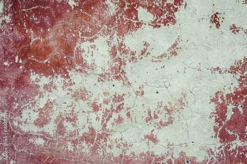 Old wall grunge textures backgrounds with cracks and peeling paint © bearok