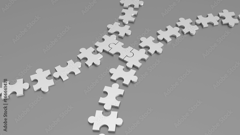 Jigsaw background, teamwork and strategy concepts, original 3d rendering Jigsaw background, teamwork and strategy concepts, original 3d rendering