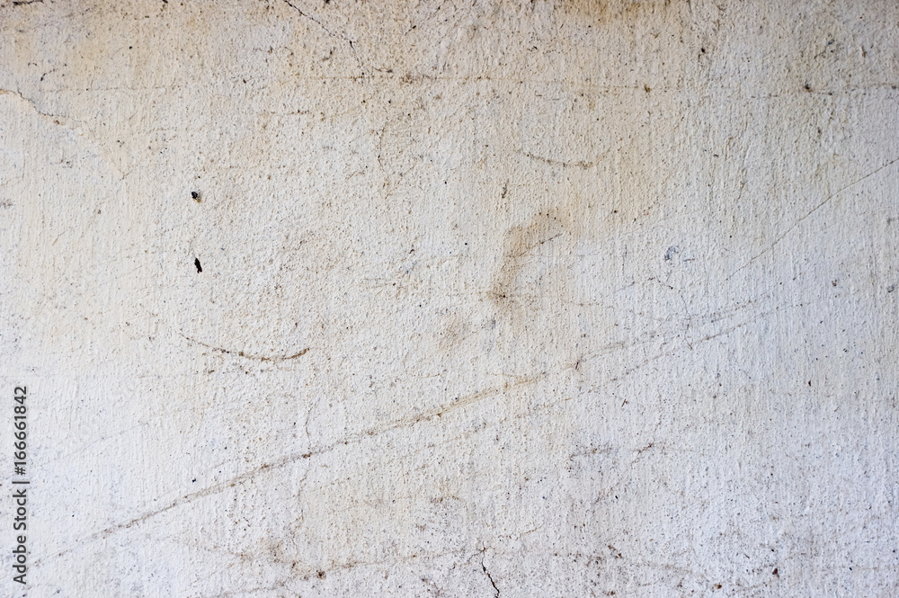 Classic wall background with cracks, scratches and place for text. Old texture for design.