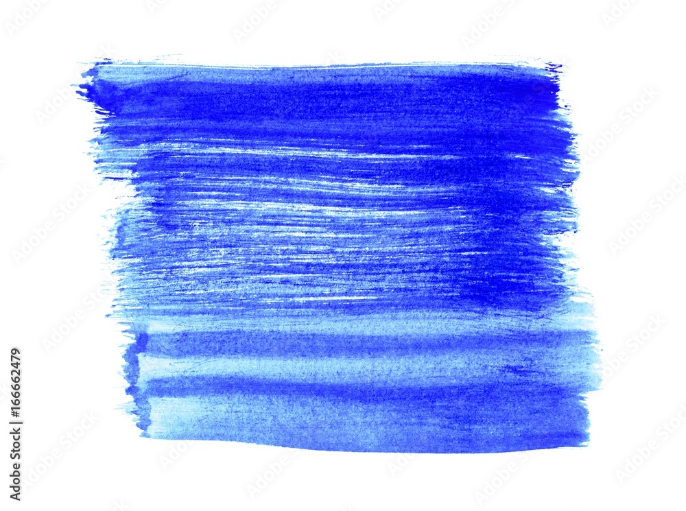 Fototapeta premium Unordentliche Pinselstriche mit blauer Farbe