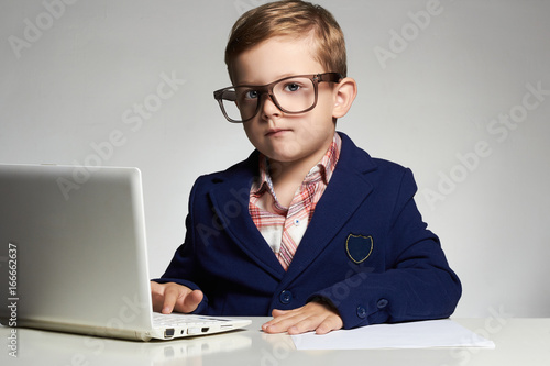 Young businessman using a laptop