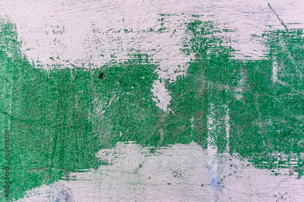 Fotografie White and green color wall texture