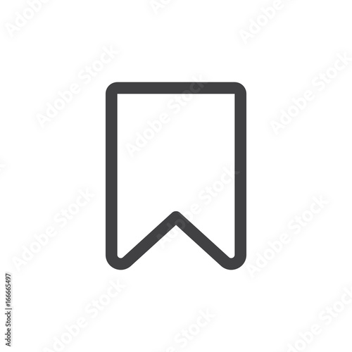Bookmark line simple icon, outline vector sign, linear style pictogram isolated on white. Symbol, logo illustration. Editable stroke. Pixel perfect vector graphics