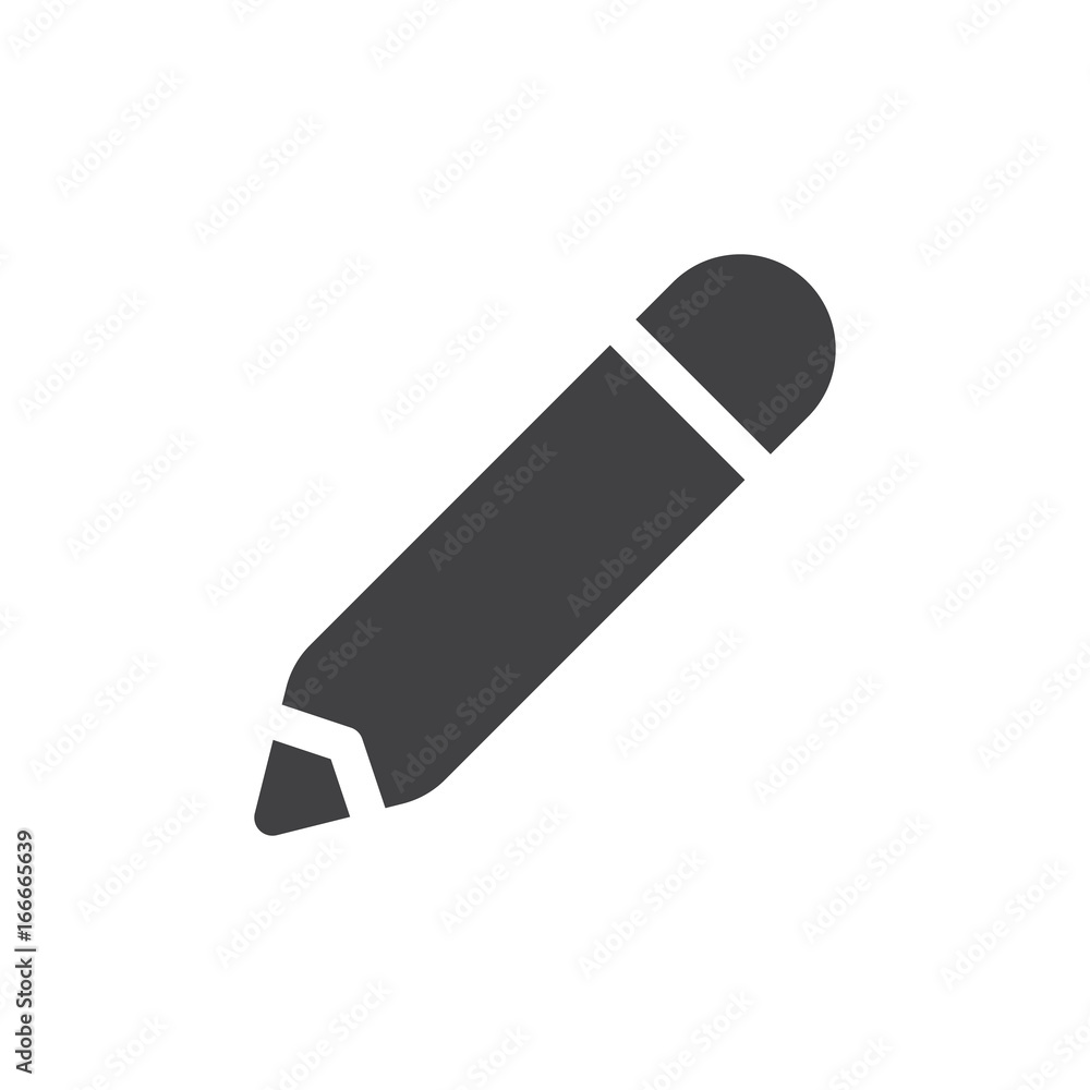 Pencil simple icon vector, filled flat sign, solid glyph isolated on white. Write, edit symbol, logo illustration. Pixel perfect vector graphics Pencil simple icon vector, filled flat sign, solid glyph isolated on white. Write, edit symbol, logo illustration. Pixel perfect vector graphics