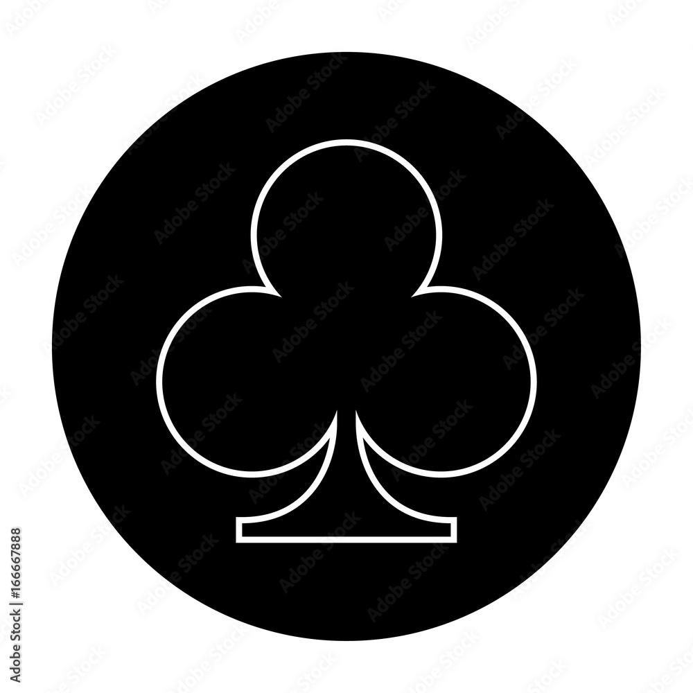 Club icon black and white vector illustration Club icon black and white vector illustration