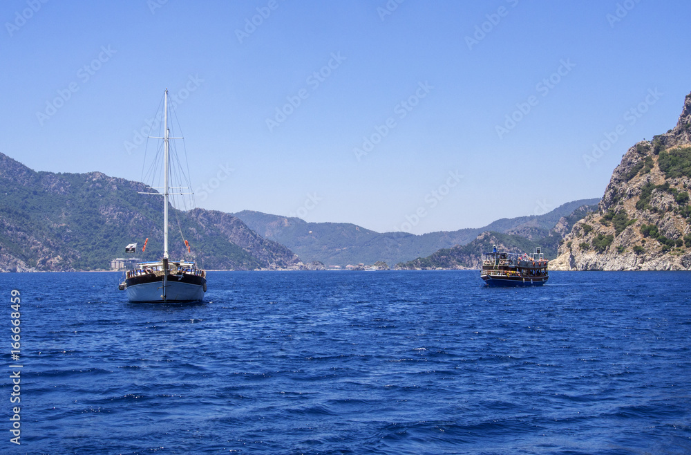 sailing yatch at aegean sea
