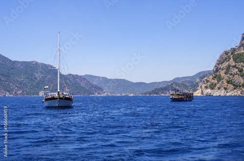 sailing yatch at aegean sea