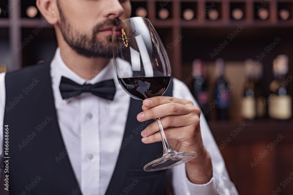 sommelier tasting wine sommelier tasting wine