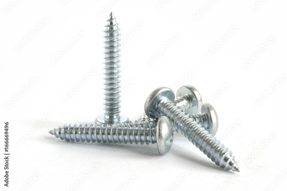 Screws on white Screws on white