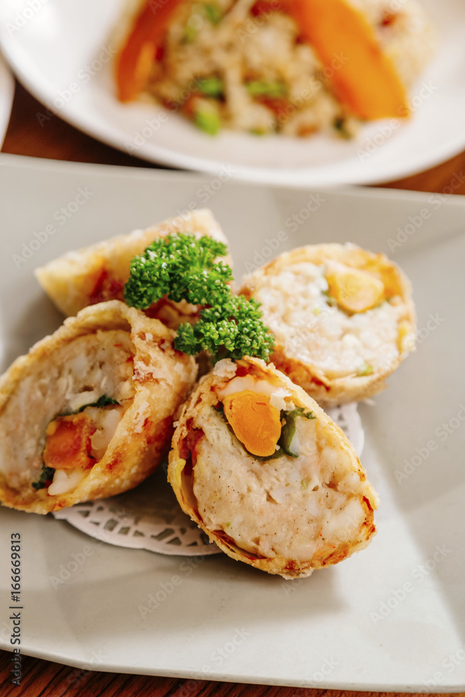 shrimp and yolk roll shrimp and yolk roll