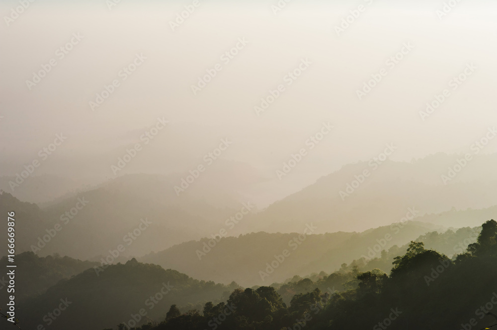 Mountain in the morning Mountain in the morning