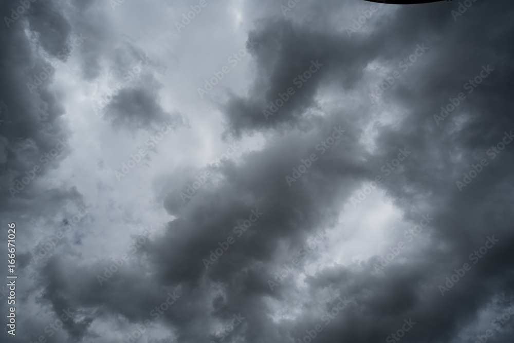 Fototapeta premium dark storm clouds,clouds with background,Dark clouds before a thunder-storm.