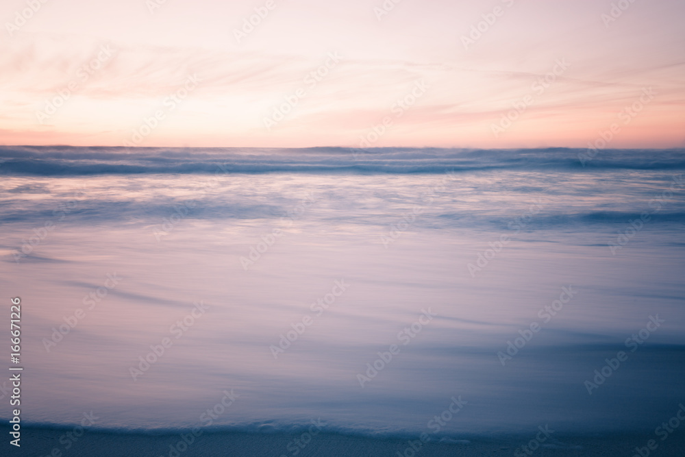 Fototapeta premium Florida Atlantic ocean beach sunset in soft pastel colors