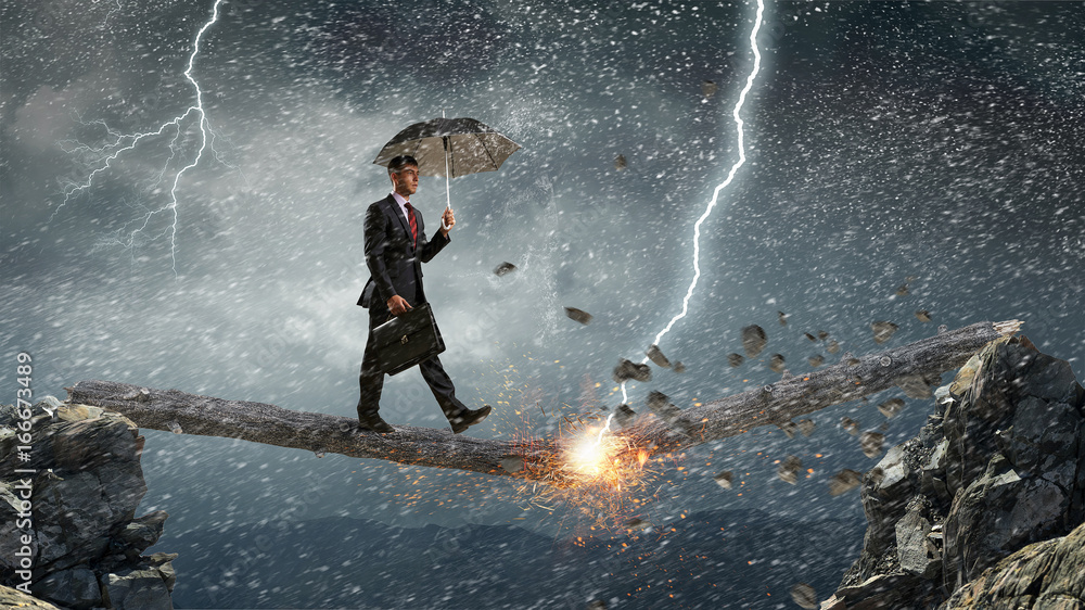 Obraz premium Determined to face any challenge. Mixed media