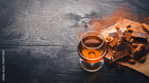 Foto A glass of brandy