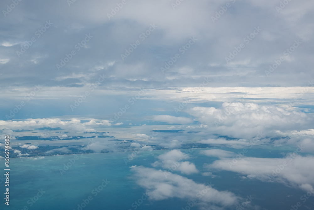 Cloud and sea top view