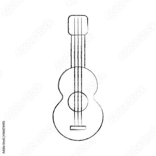 acoustic guitar isolated icon vector illustration design