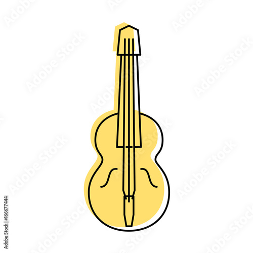 acoustic guitar isolated icon vector illustration design