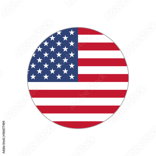 American flag, made usa vector illustration