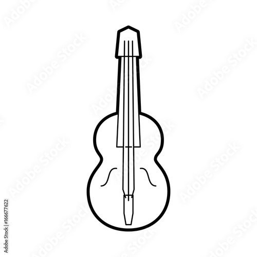 acoustic guitar isolated icon vector illustration design