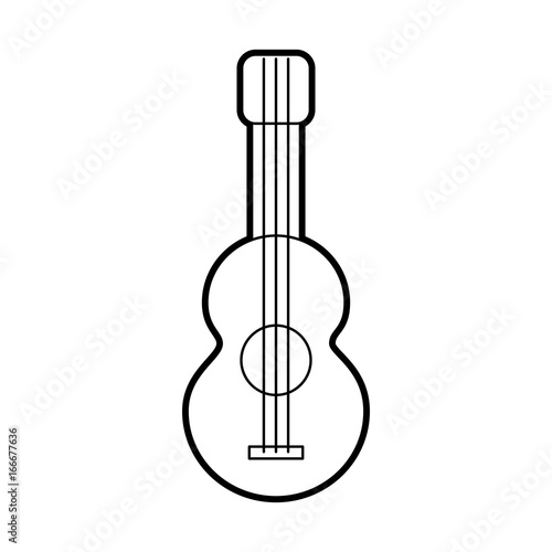 acoustic guitar isolated icon vector illustration design