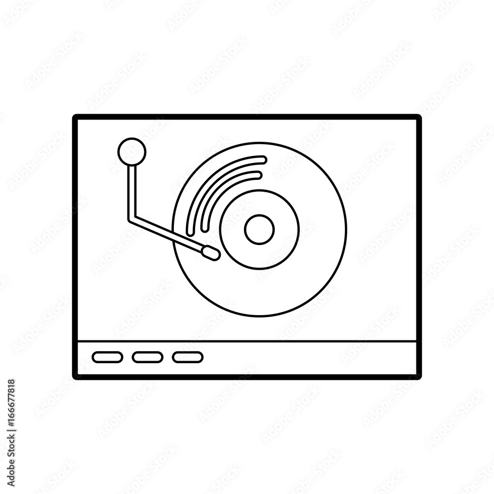 vinyl player console icon vector illustration design vinyl player console icon vector illustration design