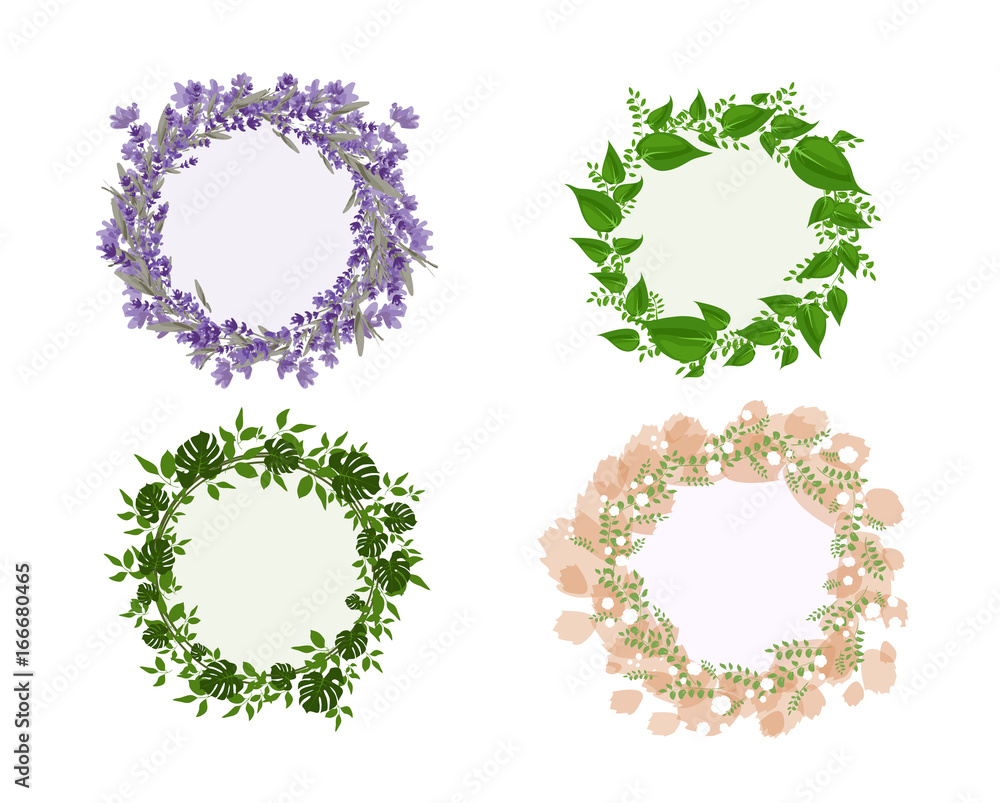 lavender greenery floral frames