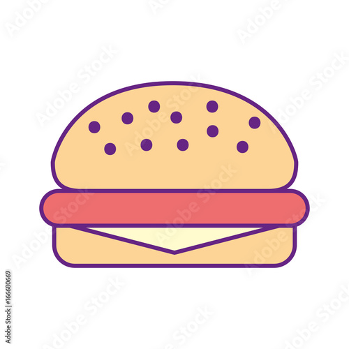 delicious burger isolated icon vector illustration design