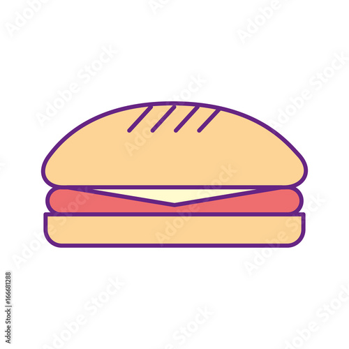 delicious burger isolated icon vector illustration design