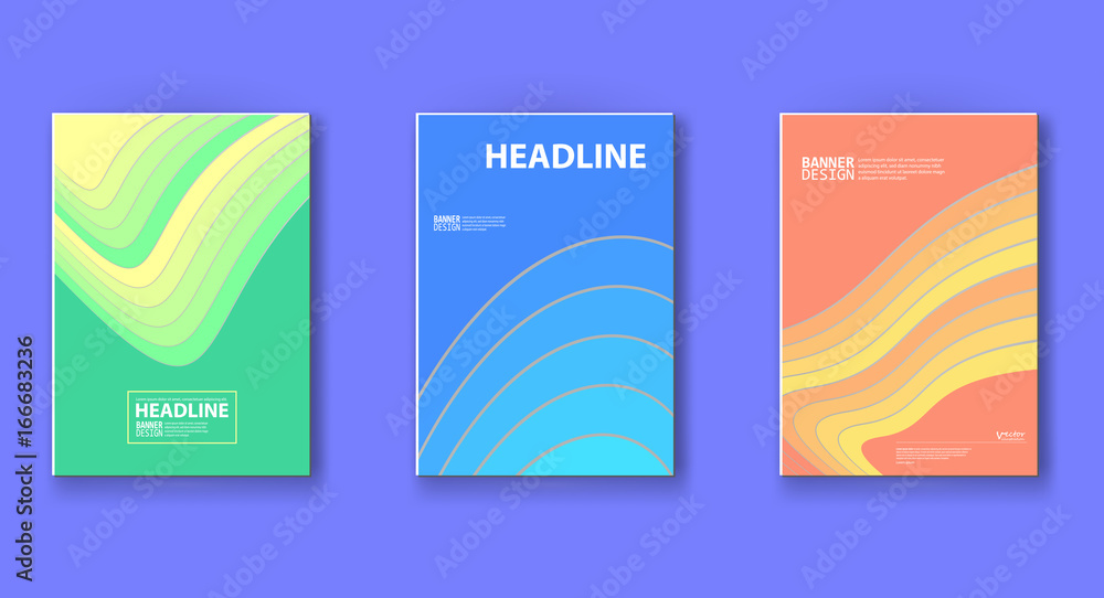 Obraz premium Minimal brochure design with strip elements.