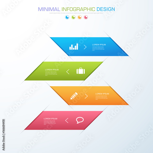 Infographic Elements with business icon on full color background  process or steps and options workflow diagrams,vector design element eps10 illustration