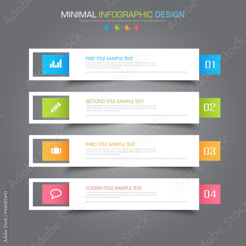 Infographic Elements with business icon on full color background  process or steps and options workflow diagrams,vector design element eps10 illustration