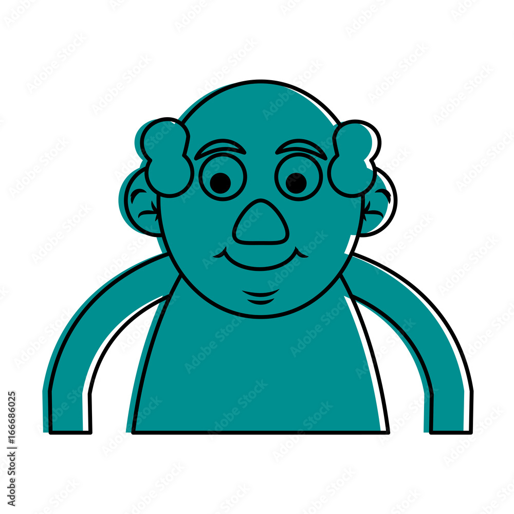 cute happy elderly man icon image cute happy elderly man icon image
