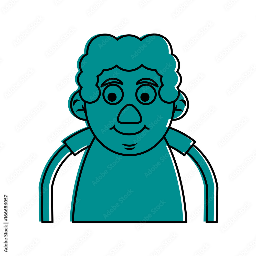 cute happy elderly man icon image cute happy elderly man icon image