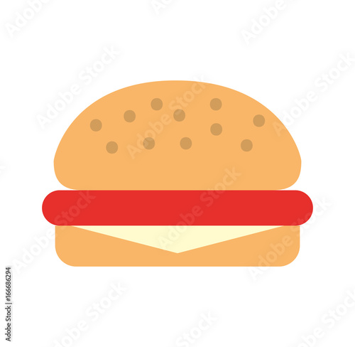 delicious burger isolated icon vector illustration design