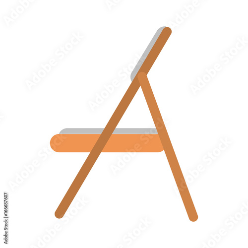wooden folding chair icon image